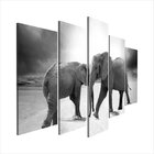 Quadro Decorativo Mosaico Tendenci Animais - Free Elephants