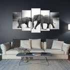 Quadro Decorativo Mosaico Tendenci Animais - Free Elephants