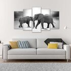 Quadro Decorativo Mosaico Tendenci Animais - Free Elephants