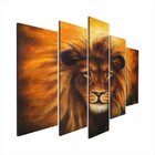 Quadro Decorativo Mosaico Tendenci Animais - Leão