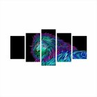 Quadro Decorativo Mosaico Tendenci Animais - Lion Neon