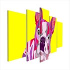 Quadro Decorativo Mosaico Tendenci Animais - Pop Bulldog
