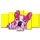 Quadro Decorativo Mosaico Tendenci Animais - Pop Bulldog
