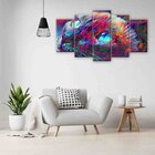 Quadro Decorativo Mosaico Tendenci Animais - Psychedelicat