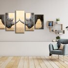 Quadro Decorativo Mosaico Tendenci Animais - Rhino