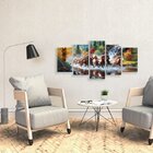 Quadro Decorativo Mosaico Tendenci Animais - Tropa De Cavalos