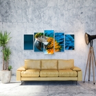 Quadro Decorativo Mosaico Tendenci Animal Arara - 133x63cm