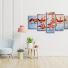 Quadro Decorativo Mosaico Tendenci Animal Flamingos 2 - 133x6