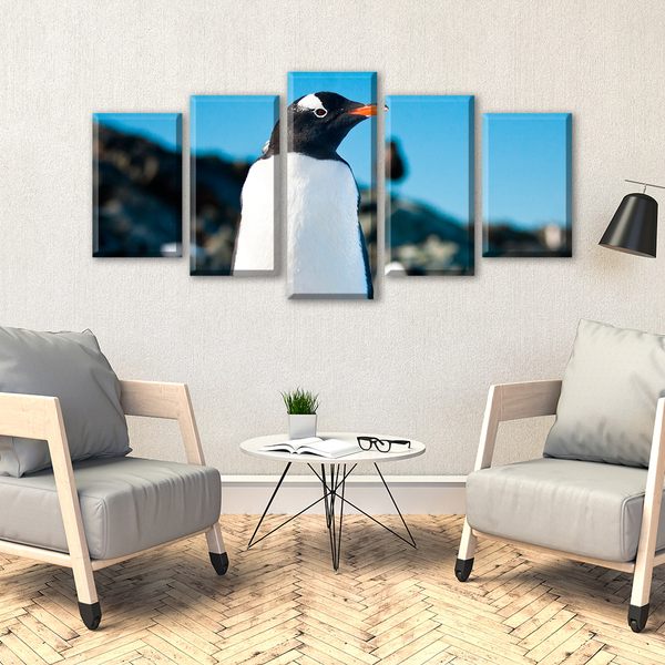 Quadro Decorativo Mosaico Tendenci Animal The Penguins - 133x
