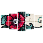 Quadro Decorativo Mosaico Tendenci Arte Urbana Flower Graffit