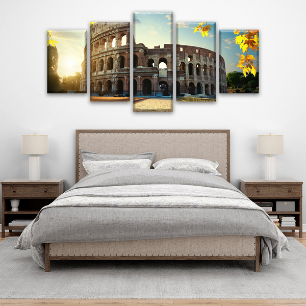 Quadro Decorativo Mosaico Tendenci Cidades Coliseu 2 133x63cm Leroy Merlin