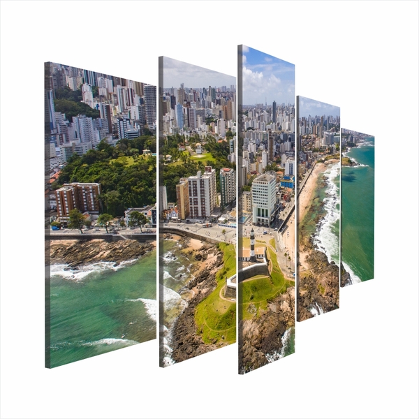 Quadro Decorativo Mosaico Tendenci Cidades Farol Da Barra - 1