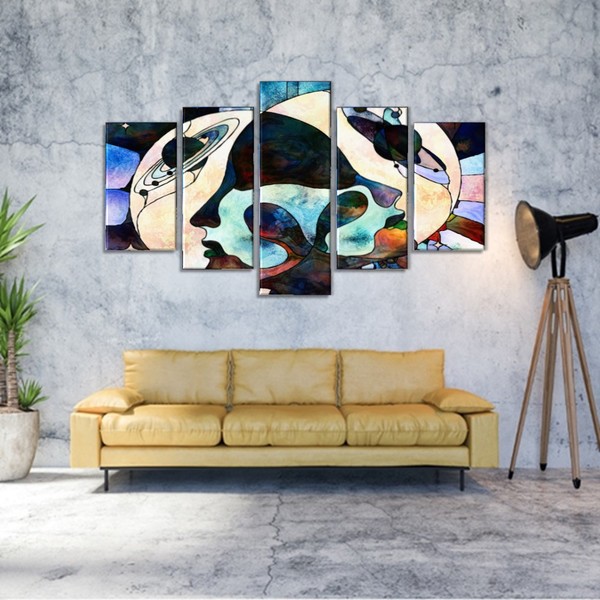 Quadro Decorativo Mosaico Tendenci Conceitual Planetario 133x63cm Leroy Merlin