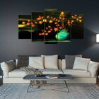 Quadro Decorativo Mosaico Tendenci Floral - Orange Leaves