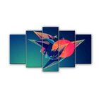 Quadro Decorativo Mosaico Tendenci Geométrico - Blue Minimali