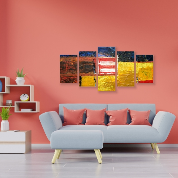 Quadro Decorativo Mosaico Tendenci Geometrico Labirinto 133x63cm Leroy Merlin