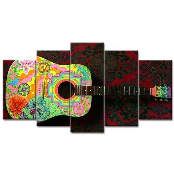 Quadro Decorativo Mosaico Tendenci Hobbies - New Age Guitar