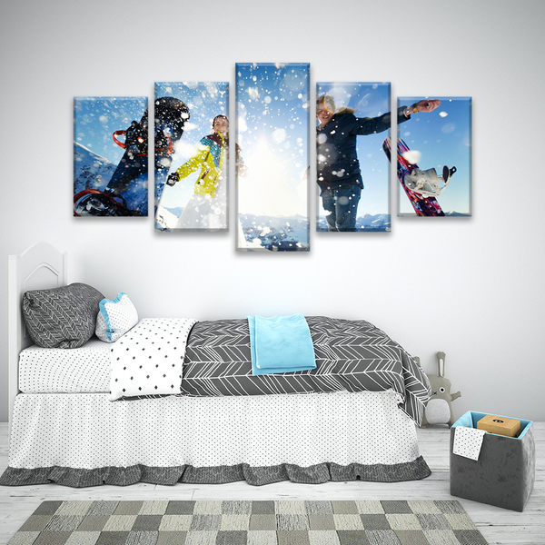 Quadro Decorativo Mosaico Tendenci Hobbies Snow Splash 133x63cm Leroy Merlin
