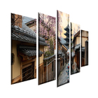 Quadro Decorativo Mosaico Tendenci Paisagens Japanese Village