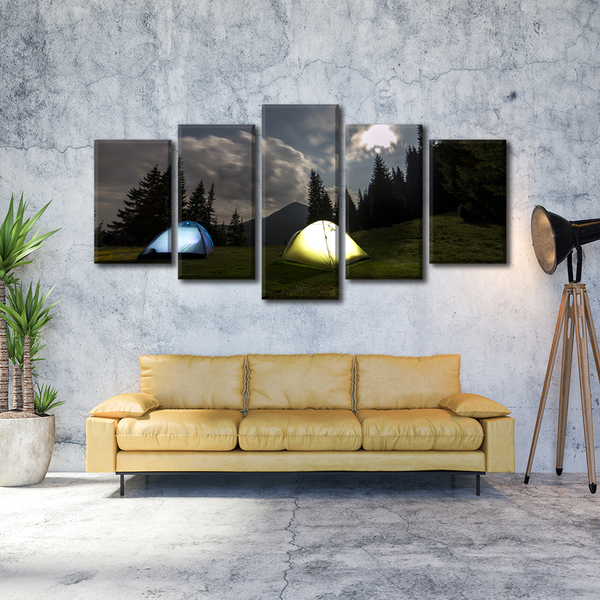 Quadro Decorativo Mosaico Tendenci Paisagens Mountain Camp -