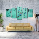 Quadro Decorativo Mosaico Tendenci Paisagens - Thai Turquoise