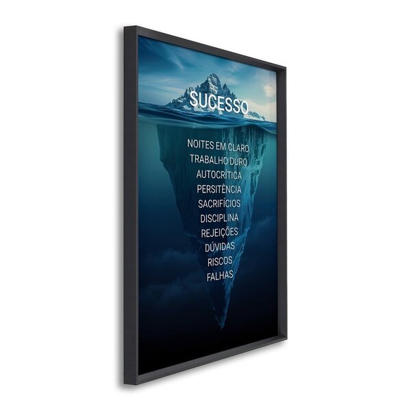 Quadro Decorativo Motivacional Sucesso Com 1 Tela Cm Ou Cm De