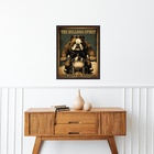 Quadro Decorativo Motociclista Bulldog 33x24cm - Com Vidro Mo