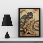 Quadro Decorativo Motoqueira Motogirl 33x24cm - Com Vidro Mol