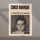 Quadro Decorativo Mpb Reportagem Chico 33x24cm Moldura Preta