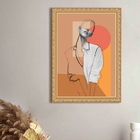 Quadro Decorativo Mulher Abstrato 24x18cm - Com Vidro Moldura