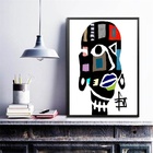 Quadro Decorativo Mulher Africana Abstrato 45x34cm Moldura:ma