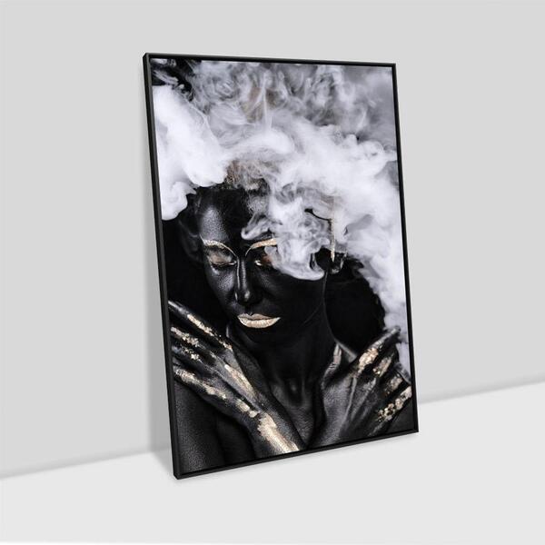 Quadro Decorativo Mulher Africana Dour 60x90x4,4 Luven Pre