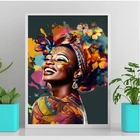 Quadro Decorativo Mulher Arte Africana 45x34cm Moldura:madeir