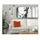 Quadro Decorativo Mulher Batom Vermelho 55x100cm