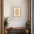 Quadro Decorativo Mulher Buquet Flores Vintage 45x34cm - Com