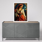 Quadro Decorativo Mulher Cigana 24x18cm - Com Vidro Moldura B