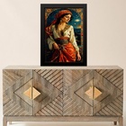 Quadro Decorativo Mulher Cigana 33x24cm Moldura Preta