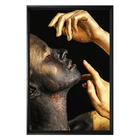 Quadro Decorativo Mulher com Mãos 40x60cm Preto