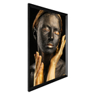 Quadro Decorativo Mulher com Mãos 40x60cm Preto