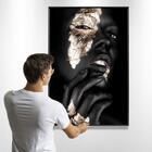 Quadro Decorativo Mulher Dourada 2 60x90x4,4 Mn Luven Pre