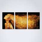 Quadro Decorativo Mulher Dourada 30x20cm