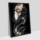 Quadro Decorativo Mulher Dourada 60x90x2,8 Pvc Luven Pre