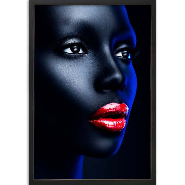 Quadro Decorativo Mulher Iv Moldura Sem Vidro Preto