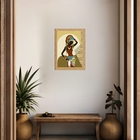 Quadro Decorativo Mulher Negra 33x24cm Moldura Branca