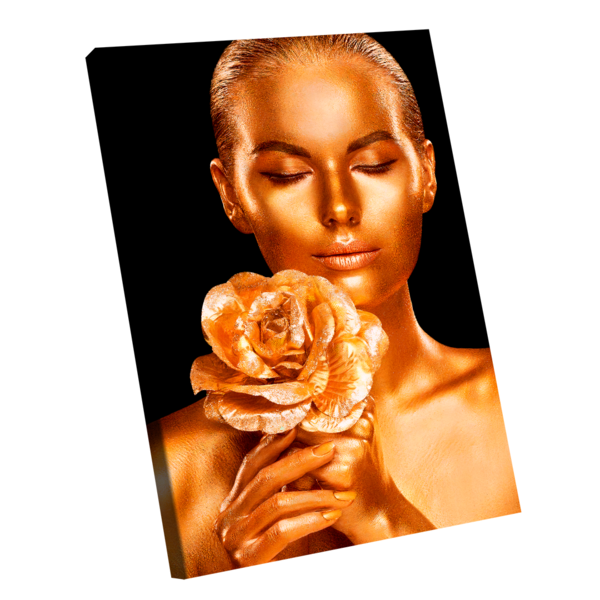 Quadro Decorativo Mulher Ouro