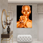Quadro Decorativo Mulher Ouro