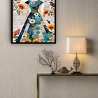 Quadro Decorativo Mulher Pássaros  - 70x50cm Moldura Branca