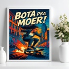 Quadro Decorativo Mulher Skatista - Bota Pra Moer 33x24cm Mol
