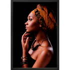 Quadro Decorativo Mulher V Moldura Sem Vidro Preto