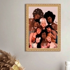 Quadro Decorativo Mulheres Diversidade 24x18cm Moldura Branca